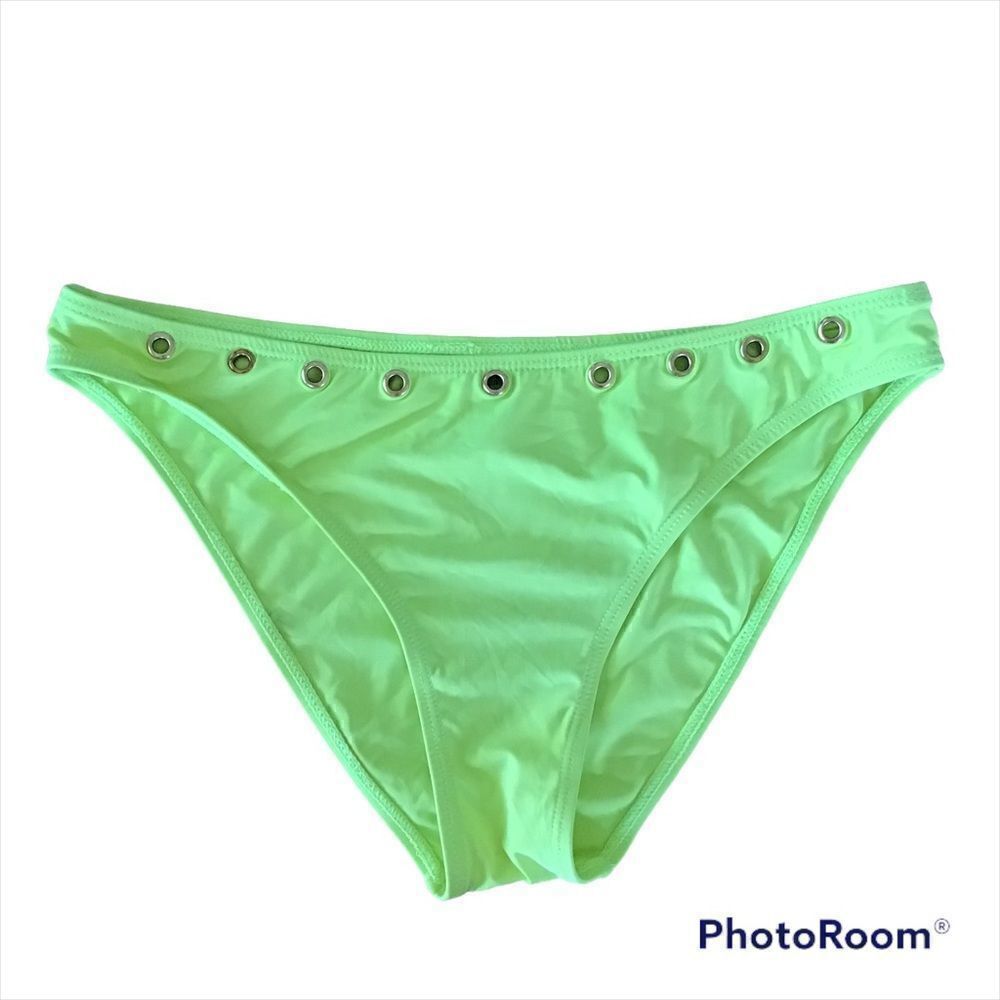 Tinibikini Neon Green Gromet Bikini Briefs Small